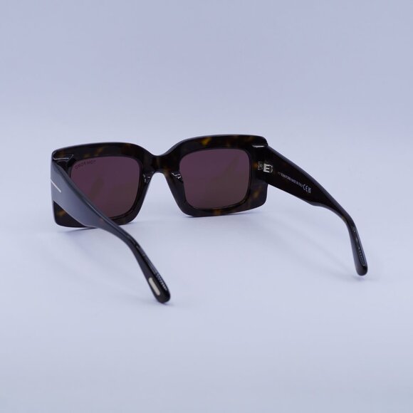 Tom Ford Brigitta FT1188 52E Sunglasses Havana Rectangle Frame, Brown Lenses main image 9